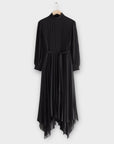 & Other Stories Belted Pleated Asymmetric Midi Dress - 12