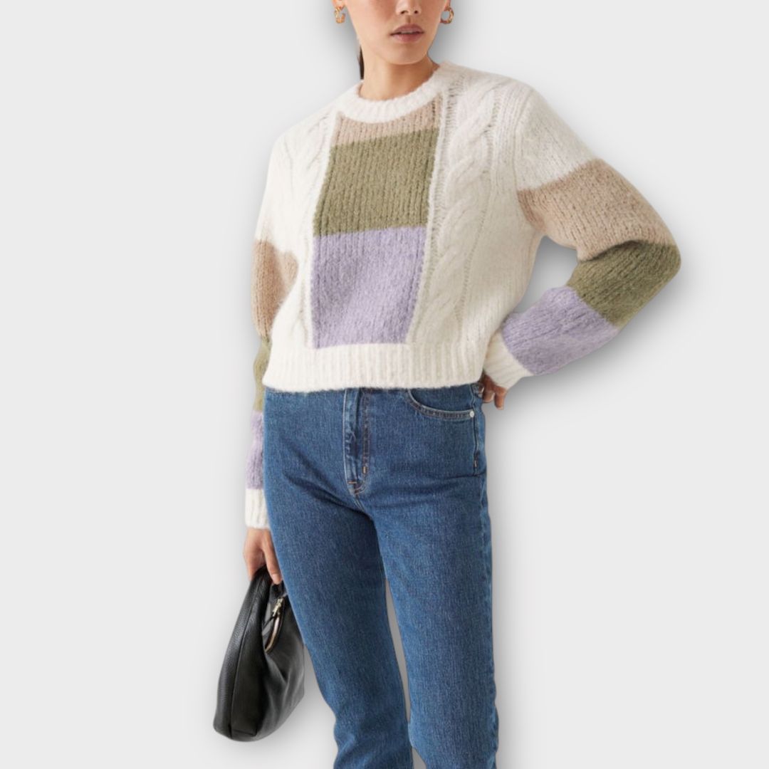 Other Stories Colour Block Alpaca Wool Blend Knit Sweater 6 8 2nd Ave Trading