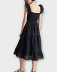 & Other Stories Embroidered Sleeveless Cotton Midi Dress - 12
