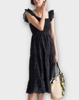 & Other Stories Embroidered Sleeveless Cotton Midi Dress - 12