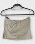 & Other Stories Linen Blend Pleated Detail Tube Top - 8