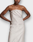 & Other Stories Linen Blend Pleated Detail Tube Top - 8