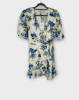 & Other Stories Linen Wrap Floral Mini Dress - 14