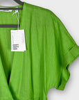 & Other Stories Linen Wrap Mini Dress - 10