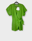 & Other Stories Linen Wrap Mini Dress - 10