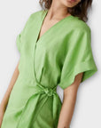 & Other Stories Linen Wrap Mini Dress - 10