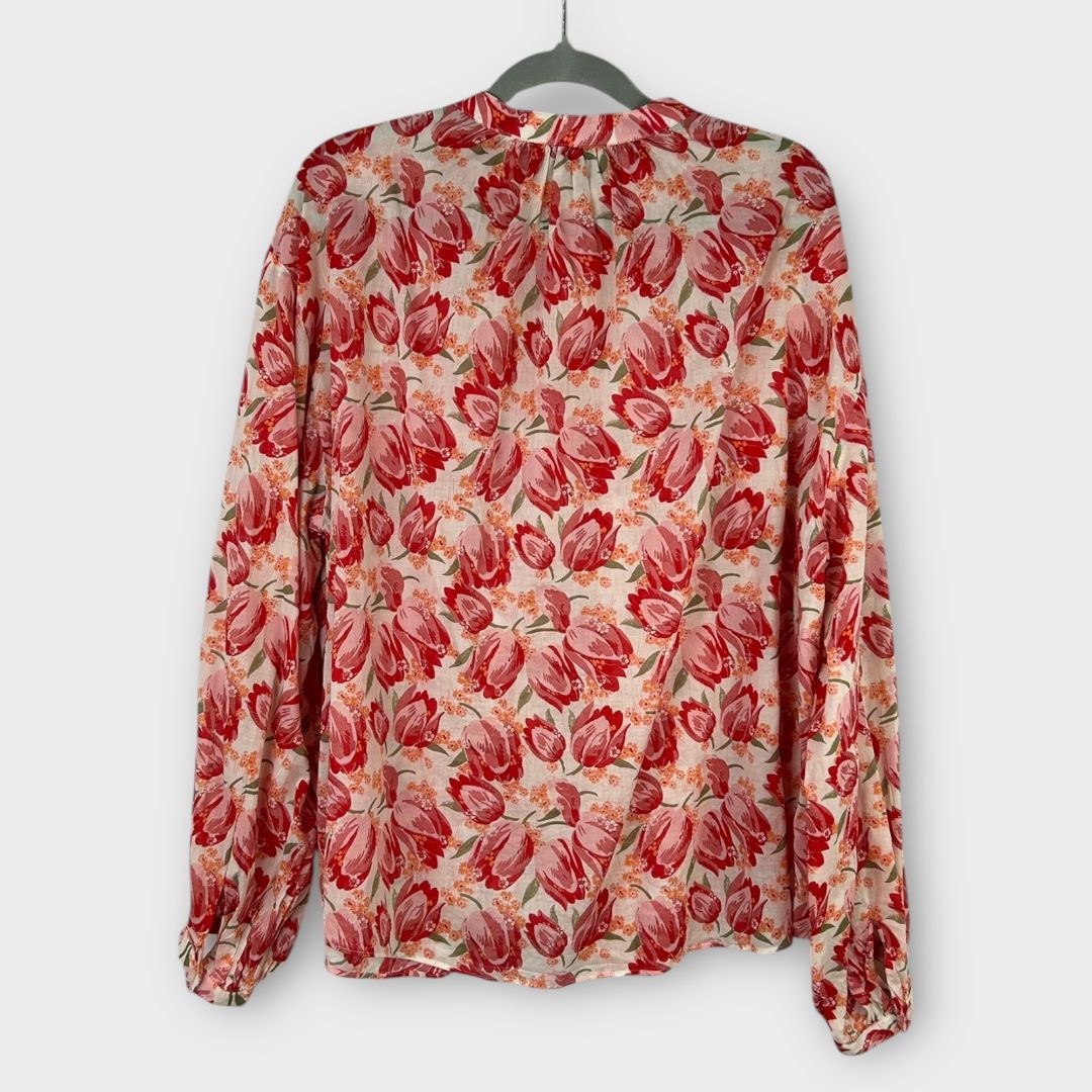 & Other Stories Loose-Fit Floral Cotton Blouse - 14