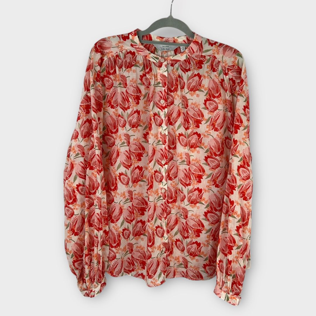 & Other Stories Loose-Fit Floral Cotton Blouse - 14