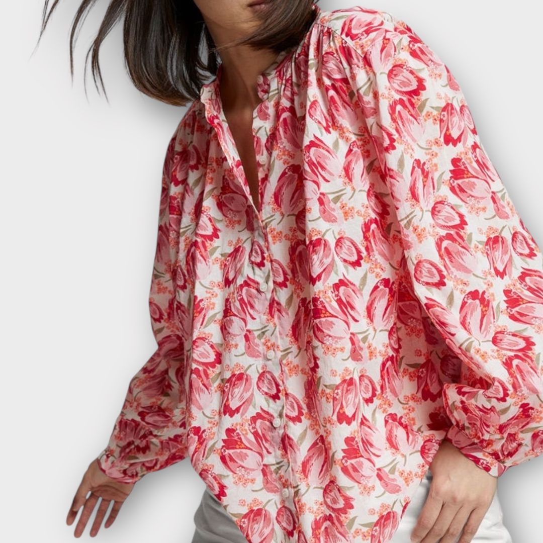 & Other Stories Loose-Fit Floral Cotton Blouse - 14