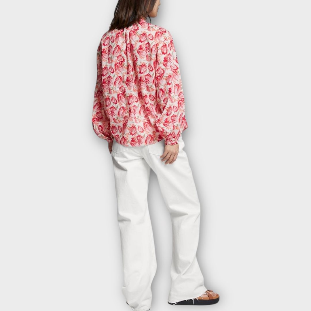 & Other Stories Loose-Fit Floral Cotton Blouse - 14