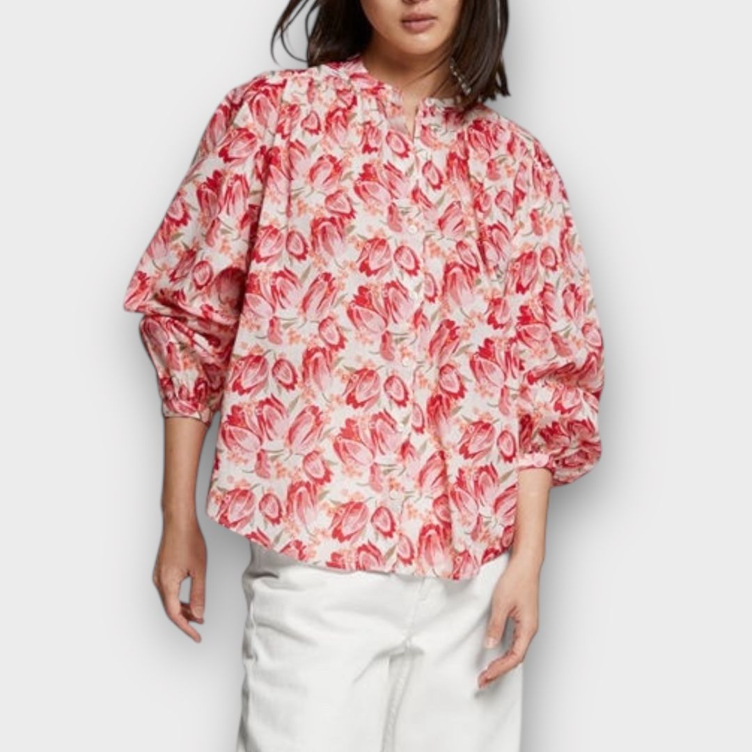 & Other Stories Loose-Fit Floral Cotton Blouse - 14