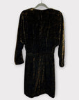 & Other Stories Tiger Print Velvet Mini Wrap Dress - 8