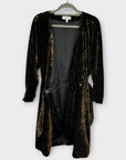 & Other Stories Tiger Print Velvet Mini Wrap Dress - 8