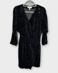 & Other Stories Velvet Jacquard Mini Wrap Dress - 6