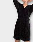 & Other Stories Velvet Jacquard Mini Wrap Dress - 6