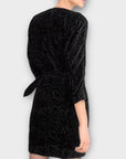 & Other Stories Velvet Jacquard Mini Wrap Dress - 6