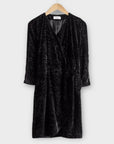 & Other Stories Velvet Jacquard Mini Wrap Dress - 6