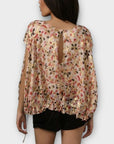 Diane Von Furstenberg Metallic Silk Floral “Cipolla” Top - 8
