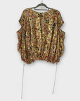Diane Von Furstenberg Metallic Silk Floral “Cipolla” Top - 8