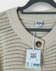JoJo Maman Bébé Pointelle Button Maternity Knit Cardigan - 16/18 (L)
