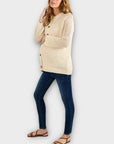 JoJo Maman Bébé Pointelle Button Maternity Knit Cardigan - 16/18 (L)