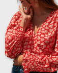 Sézane Floral Dafné Silk Blouse - 10