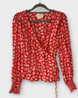 Sézane Floral Dafné Silk Blouse - 10