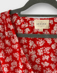 Sézane Floral Dafné Silk Blouse - 10