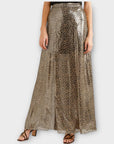 Alice + Olivia Athena Leopard-Print Silk Maxi Skirt - 8