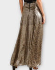 Alice + Olivia Athena Leopard-Print Silk Maxi Skirt - 8