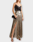 Alice + Olivia Athena Leopard-Print Silk Maxi Skirt - 8