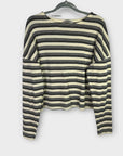 All Saints Tilly Stripe Cotton Top - XS