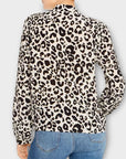 Anine Bing Lilah Silk Leopard-Print Blouse - 12 (M)