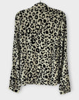 Anine Bing Lilah Silk Leopard-Print Blouse - 12 (M)