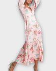 Asos Design Floral Button Front Floral Maxi Dress - 12