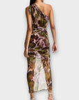 Asos Design One Shoulder Ruched Midi Dress - 6