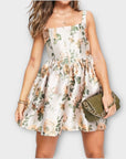 Asos Design Structured Jacquard Skater Mini Dress - 8