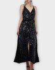 Asos Edition Twist Front Sequin Cami Midi Dress - 10