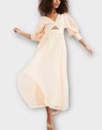 Asos Edition Blouson Sleeve Midi Dress - 10