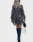 Azura Rose Leopard Print Smock Dress - XS (6/8)
