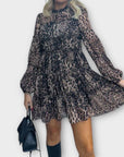 Azura Rose Leopard Print Smock Dress - XS (6/8)