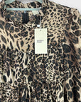 Azura Rose Leopard Print Smock Dress - XS (6/8)