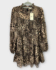 Azura Rose Leopard Print Smock Dress - XS (6/8)
