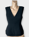 BCBG Max Azaria Jacquelynna Layered Peplum Top - S