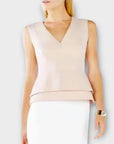 BCBG Max Azaria Jacquelynna Layered Peplum Top - S