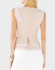 BCBG Max Azaria Jacquelynna Layered Peplum Top - S