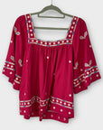 Ba&sh Jay Embroidered Square Neck Blouse - 6/8