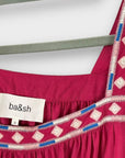 Ba&sh Jay Embroidered Square Neck Blouse - 6/8