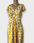 Be You Lydia Ruched Floral Maxi Dress - M