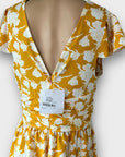 Be You Lydia Ruched Floral Maxi Dress - M